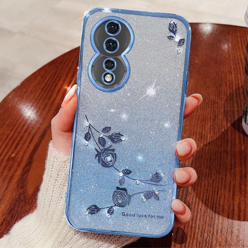 Coque Honor 90 Paillettes Roses