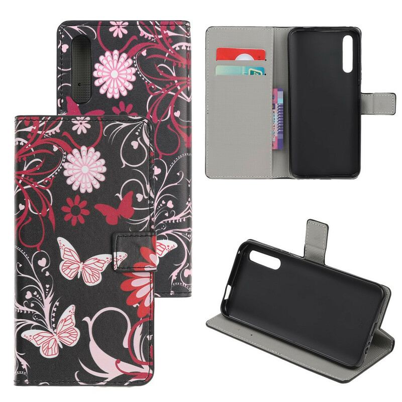 Housse Huawei P Smart S Papillons et Fleurs