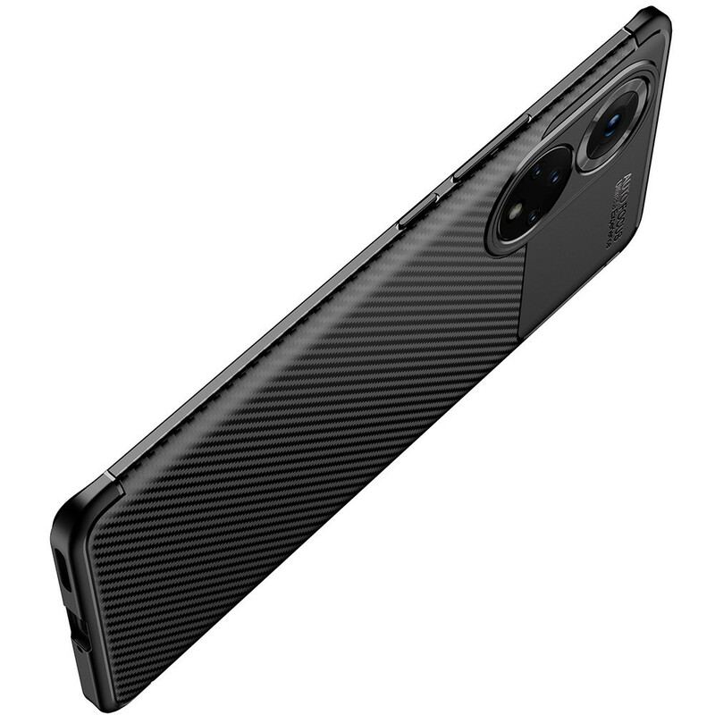 Coque Honor 50 Pro / Huawei Nova 9 Pro Flexible Texture Fibre Carbone