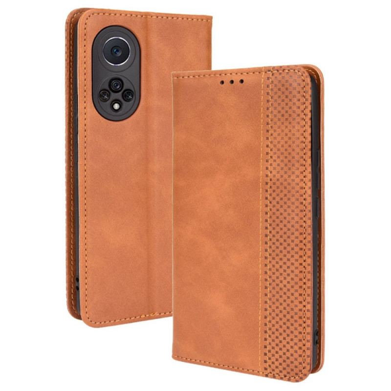 Flip Cover Honor 50 Pro / Huawei Nova 9 Pro Effet Cuir Vintage Stylisé