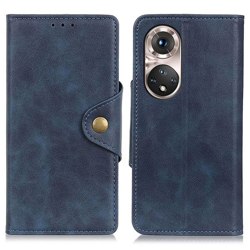 Housse Honor 50 Pro / Huawei Nova 9 Pro Simili Cuir Vintage et Bouton