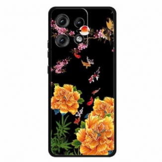 Coque Motorola Edge 50 Pro Fleurs et Poissons