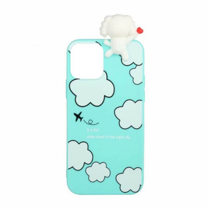 Coque iPhone 13 Mini 3D Chien dans les Nuages