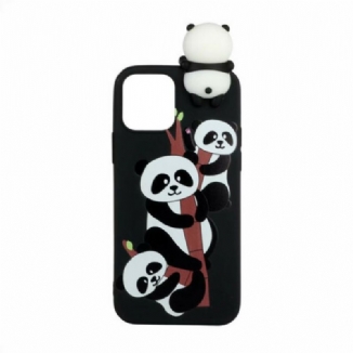 Coque iPhone 13 Mini 3D Pandas Sur Le Bambou