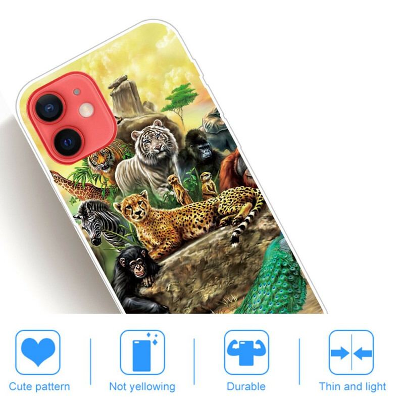 Coque iPhone 13 Mini Animaux Safari