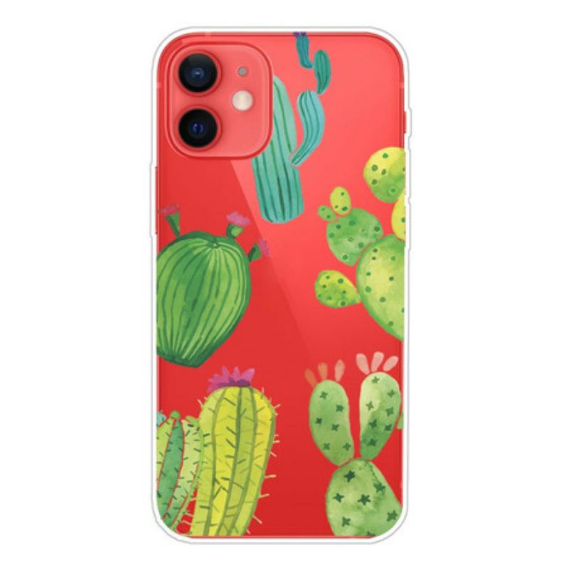 Coque iPhone 13 Mini Cactus Aquarelle