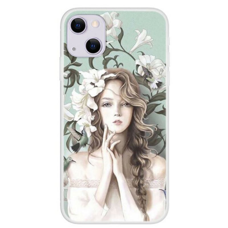 Coque iPhone 13 Mini La Femme à Fleurs