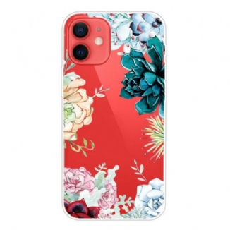 Coque iPhone 13 Mini Fleurs Aquarelle