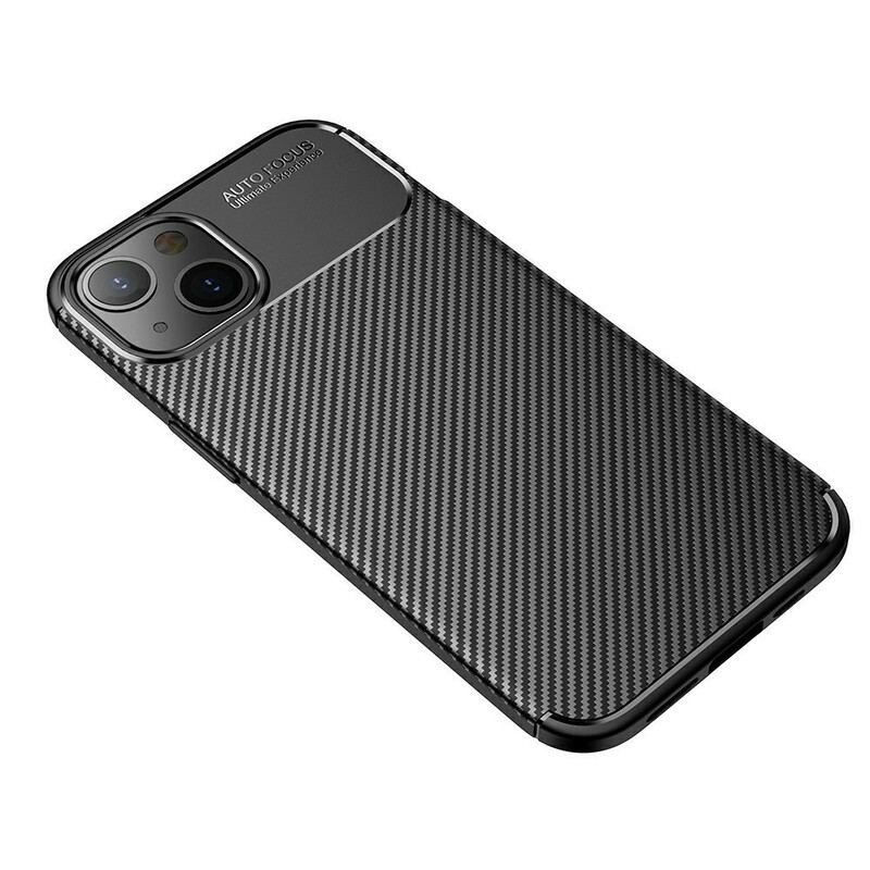 Coque iPhone 13 Mini Flexible Texture Fibre Carbone