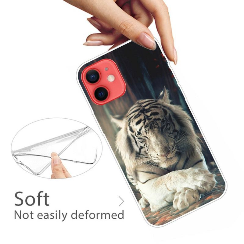 Coque iPhone 13 Mini Flexible Tigre