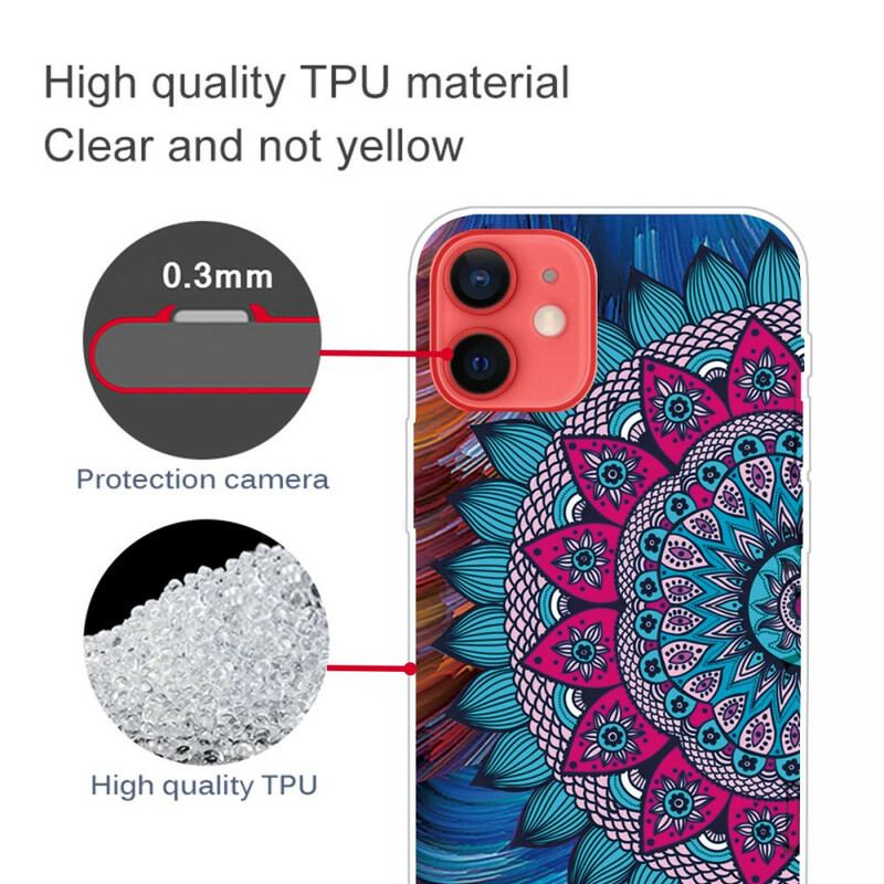 Coque iPhone 13 Mini Mandala Coloré