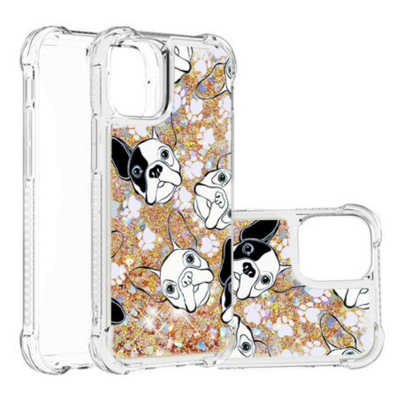 Coque iPhone 13 Mini Mr Chien Paillettes