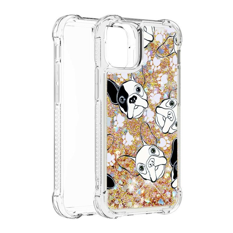 Coque iPhone 13 Mini Mr Chien Paillettes