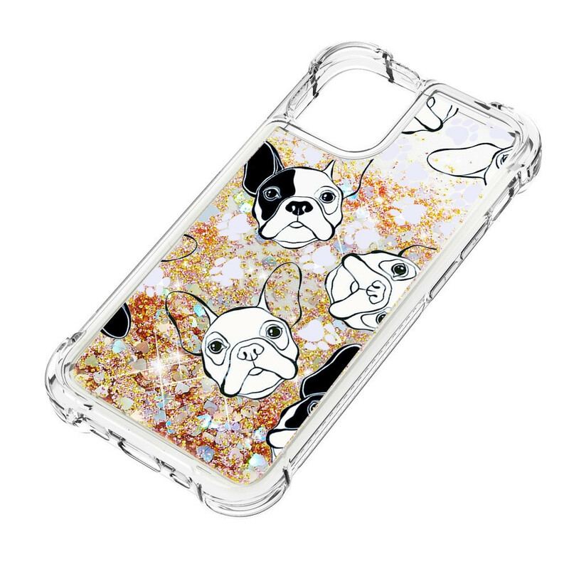 Coque iPhone 13 Mini Mr Chien Paillettes