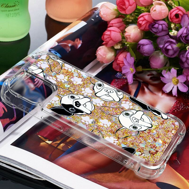 Coque iPhone 13 Mini Mr Chien Paillettes