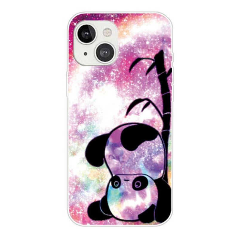 Coque iPhone 13 Mini Panda et Bambou