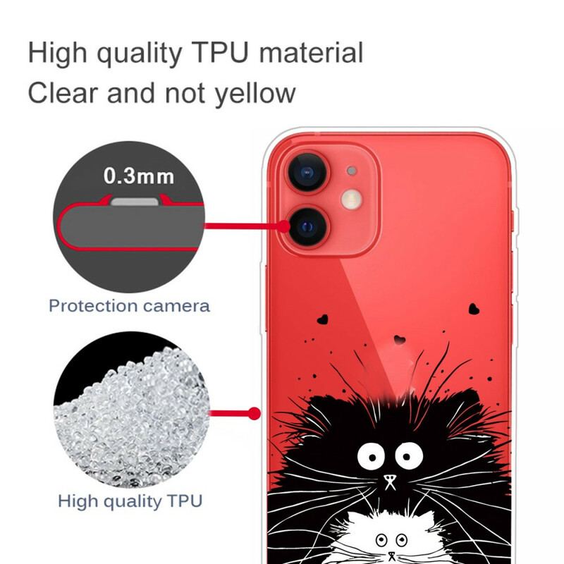 Coque iPhone 13 Mini Regarde les Chats