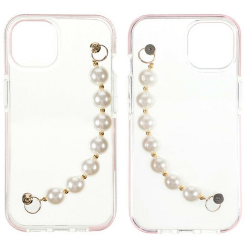 Coque iPhone 13 Mini Silicone Bracelet Perles