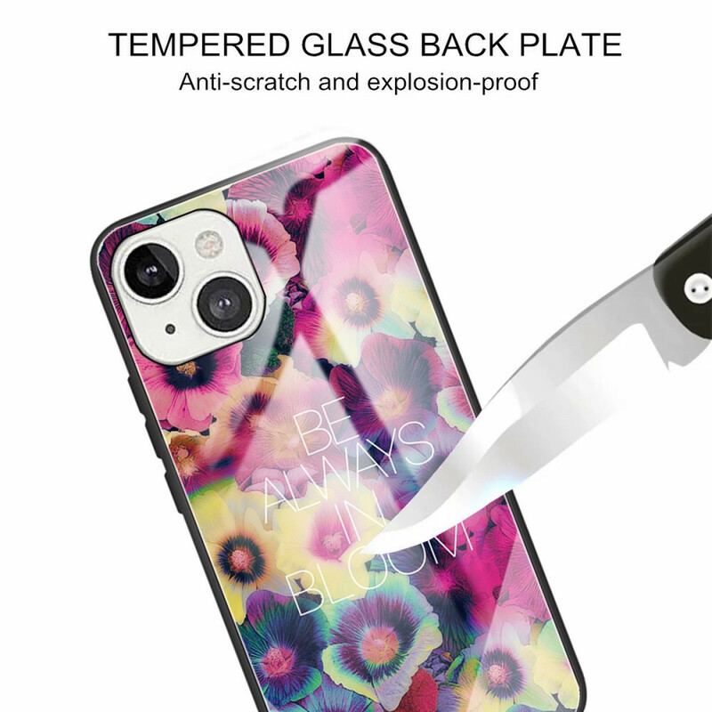 Coque iPhone 13 Mini Verre trempé Be Always in Bloom