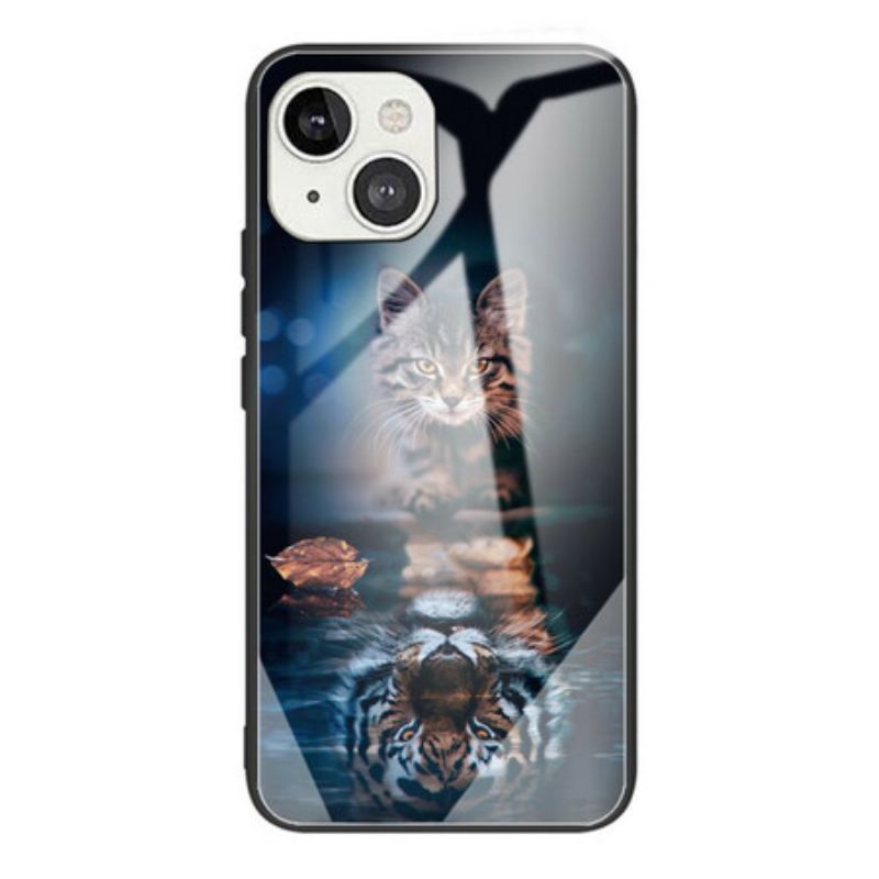 Coque iPhone 13 Mini Verre Trempé Mon Tigre