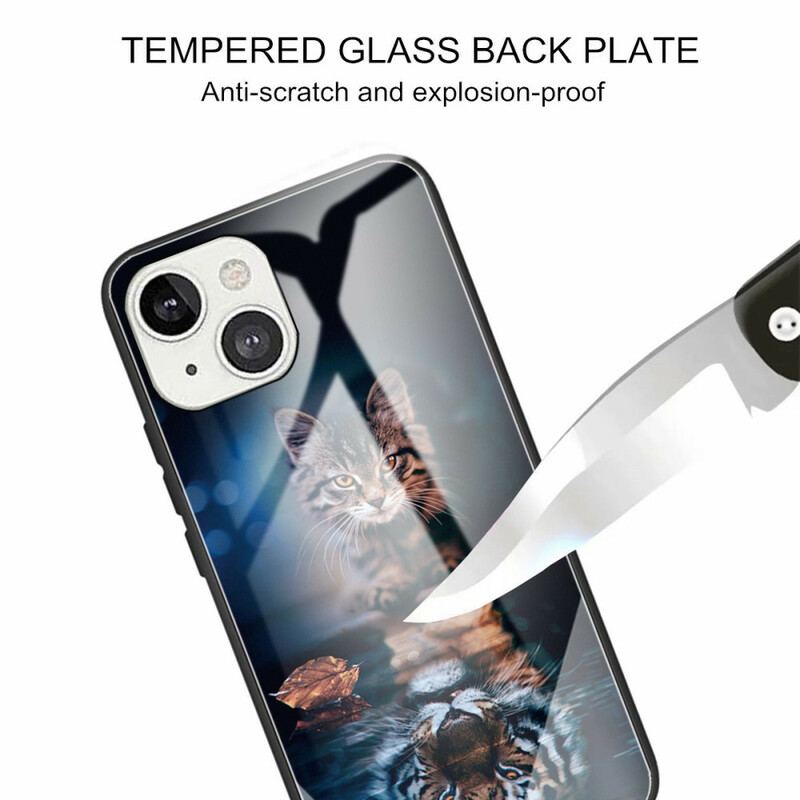 Coque iPhone 13 Mini Verre Trempé Mon Tigre