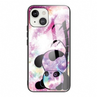 Coque iPhone 13 Mini Verre Trempé Panda et Bambou