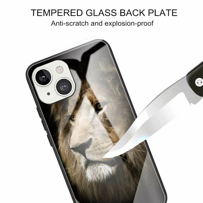 Coque iPhone 13 Mini Verre Trempé Tête de Lion