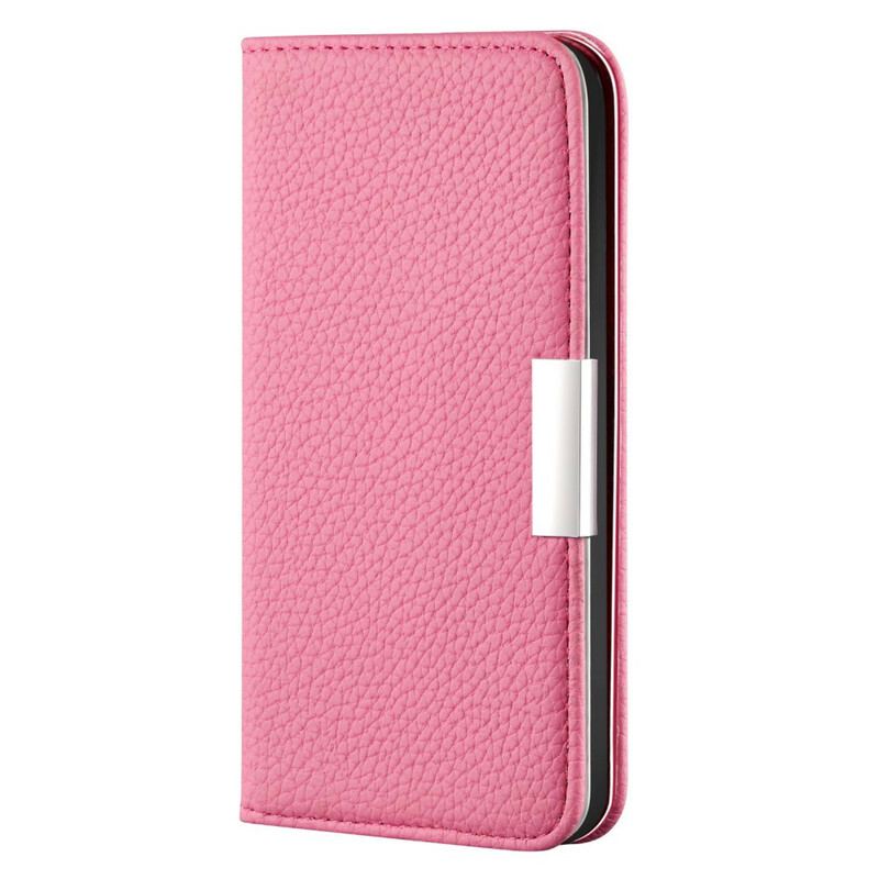 Flip Cover iPhone 13 Mini Simili Cuir Litchi Ultra Chic