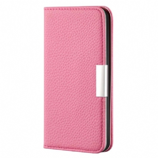 Flip Cover iPhone 13 Mini Simili Cuir Litchi Ultra Chic