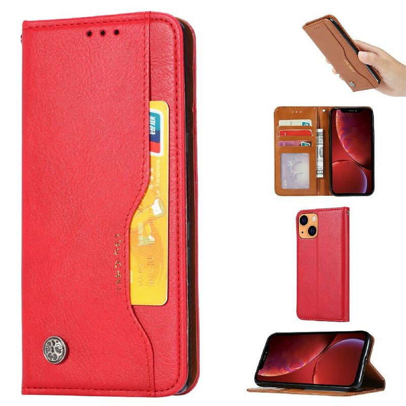 Flip Cover iPhone 13 Mini Simili Cuir Porte-Cartes