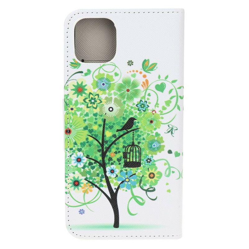 Housse iPhone 13 Mini Arbre Fleuri