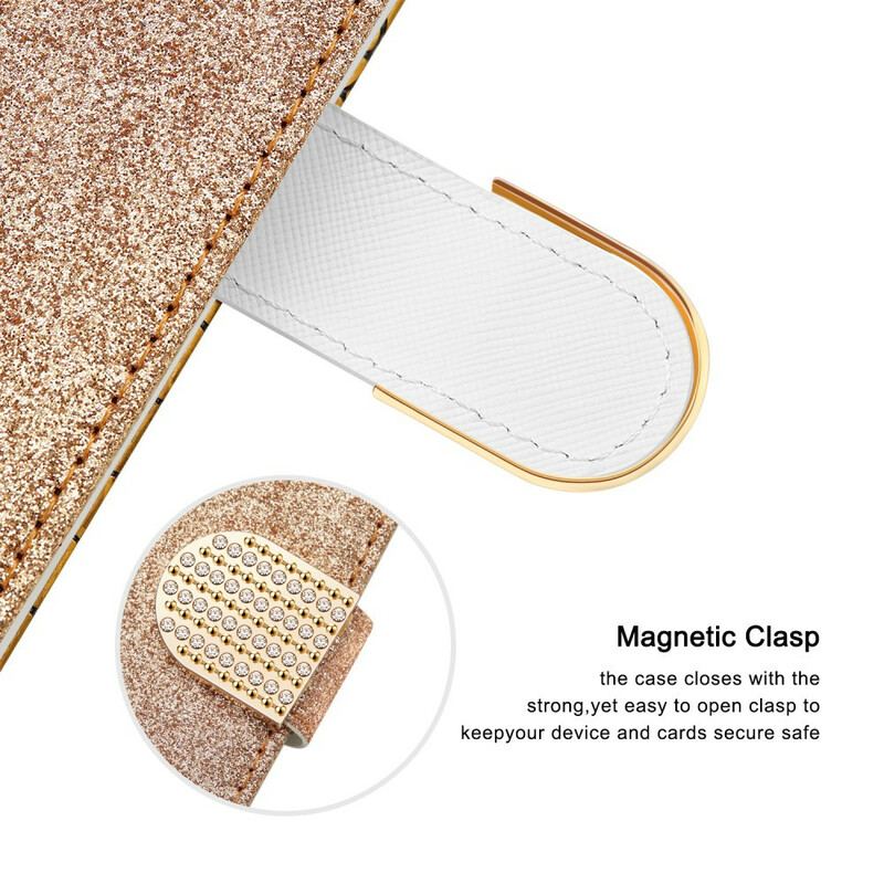 Housse iPhone 13 Mini Croco Diamants