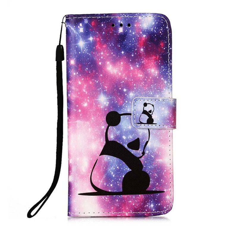 Housse iPhone 13 Mini Panda Galaxie