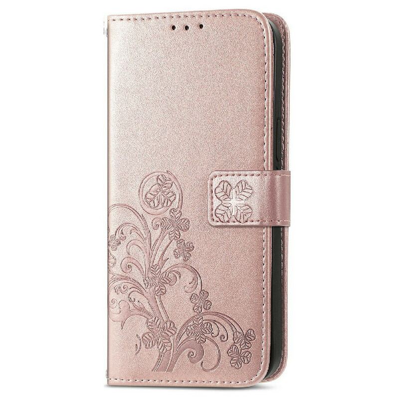 Housse iPhone 13 Mini Papillons et Fleurs à Lanière