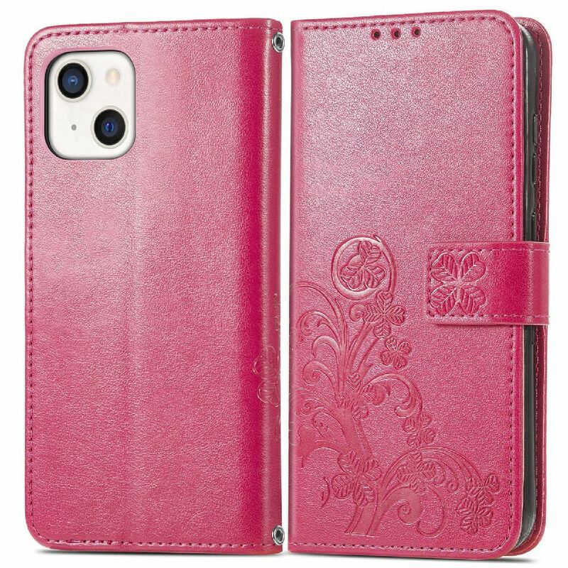 Housse iPhone 13 Mini Papillons et Fleurs à Lanière