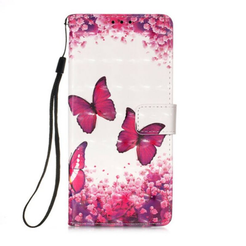 Housse iPhone 13 Mini Papillons Rouges