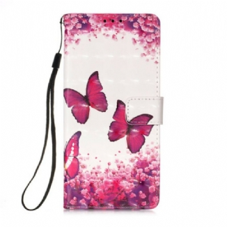 Housse iPhone 13 Mini Papillons Rouges