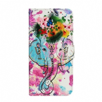 Housse iPhone 13 Mini Peinture Éléphant