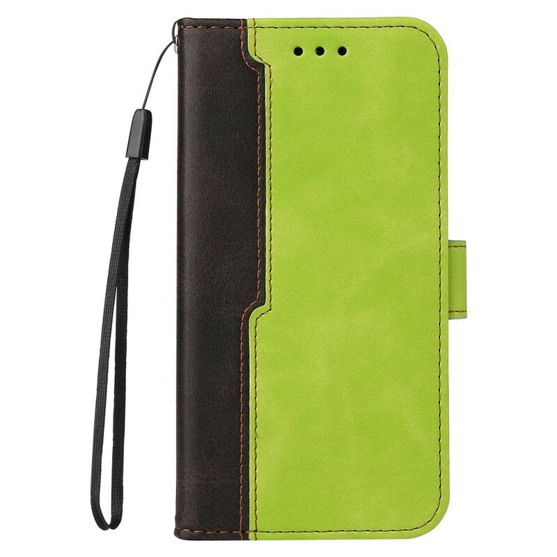 Housse iPhone 13 Mini Simili Cuir Bicolore