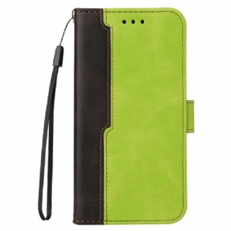 Housse iPhone 13 Mini Simili Cuir Bicolore