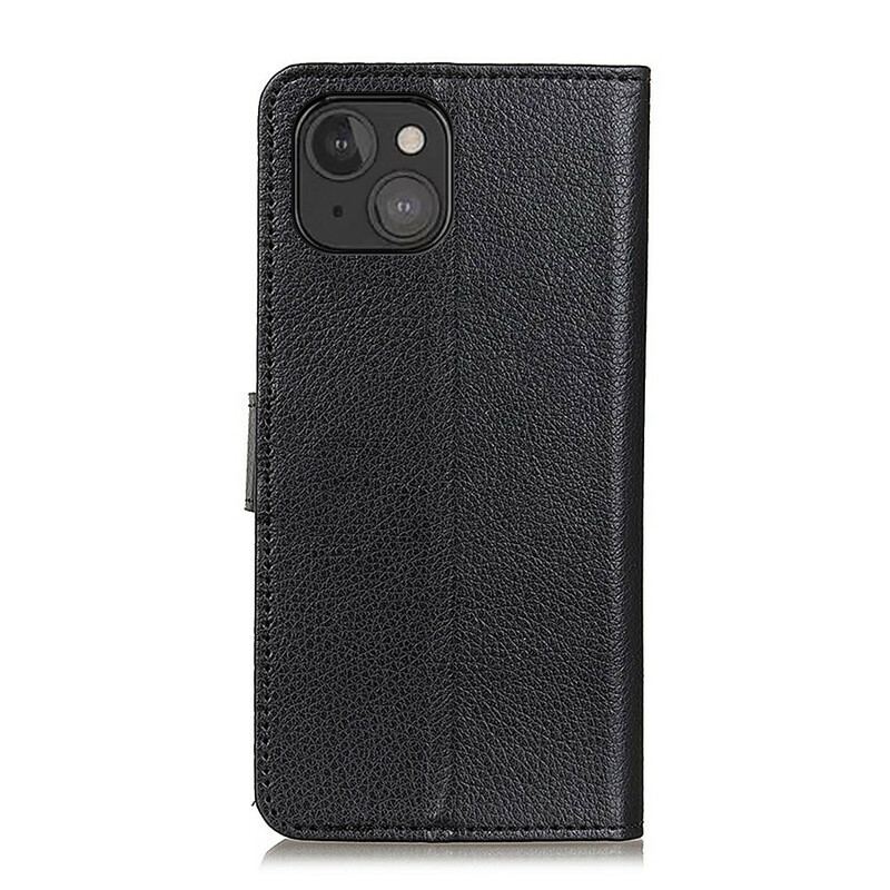 Housse iPhone 13 Mini Simili Cuir Litchi Traditionnel