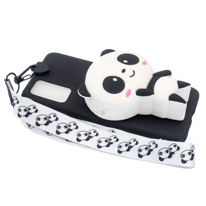 Coque Samsung Galaxy A33 5D Panda 3D avec lanière Mousqueton