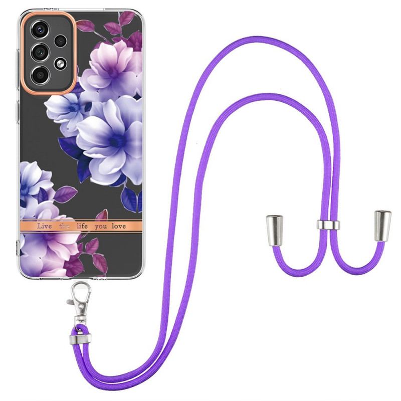 Coque Samsung Galaxy A33 5G à Cordon Florale