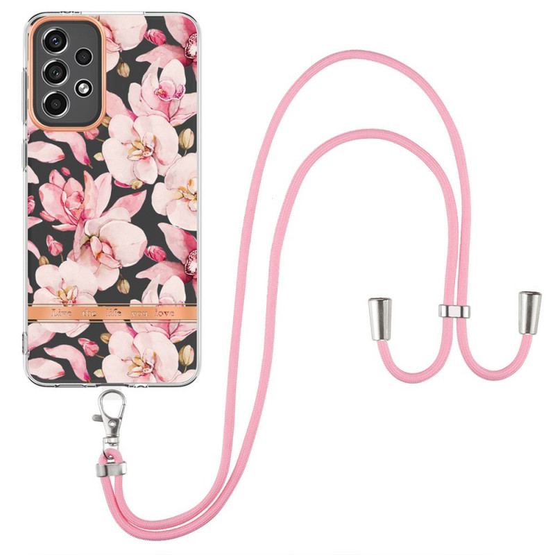 Coque Samsung Galaxy A33 5G à Cordon Florale