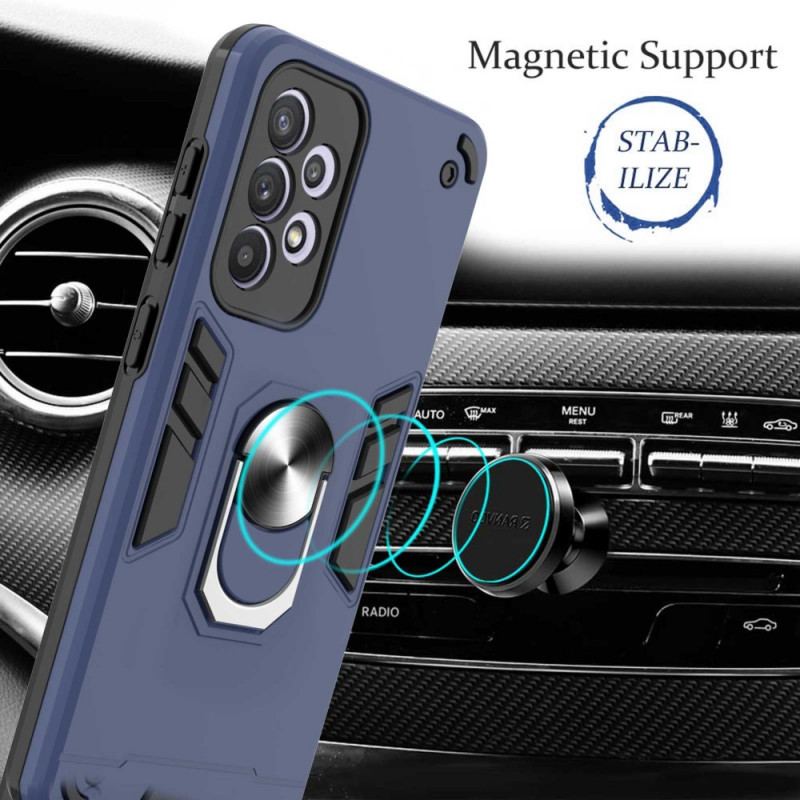 Coque Samsung Galaxy A33 5G Détachable Anneau-Support Métallisée