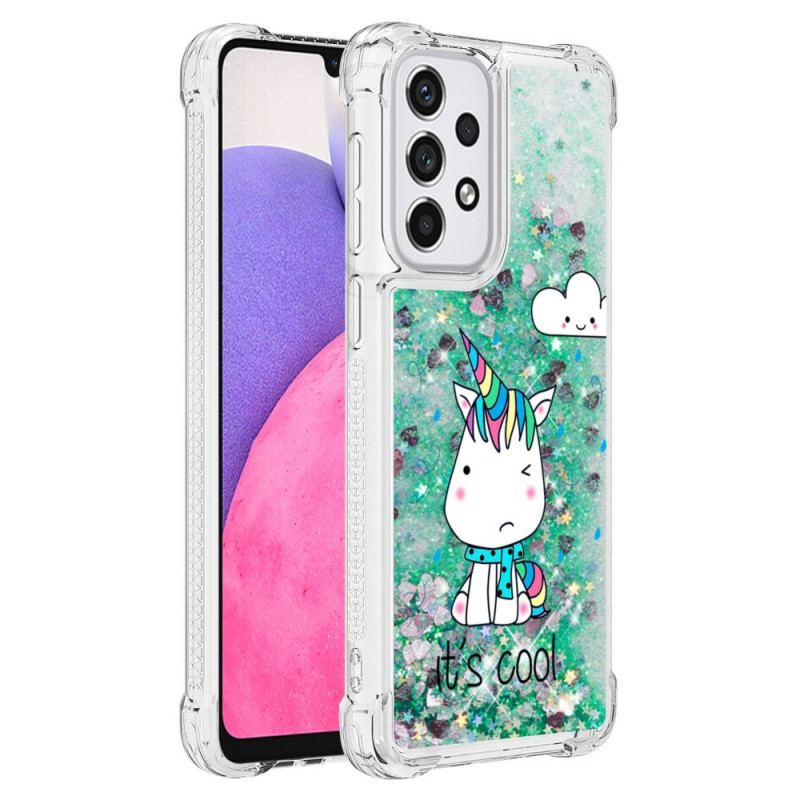 Coque Samsung Galaxy A33 5G Licorne Paillettes