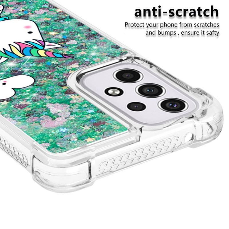 Coque Samsung Galaxy A33 5G Licorne Paillettes