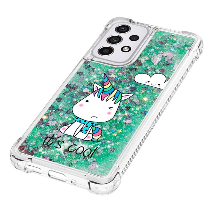 Coque Samsung Galaxy A33 5G Licorne Paillettes