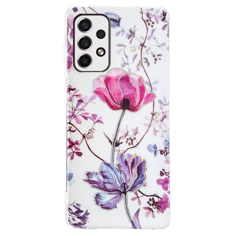 Coque Samsung Galaxy A33 5G Marbrée Fleurs