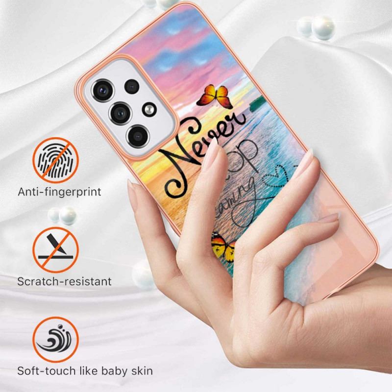 Coque Samsung Galaxy A33 5G Never Stop Dreaming Papillons